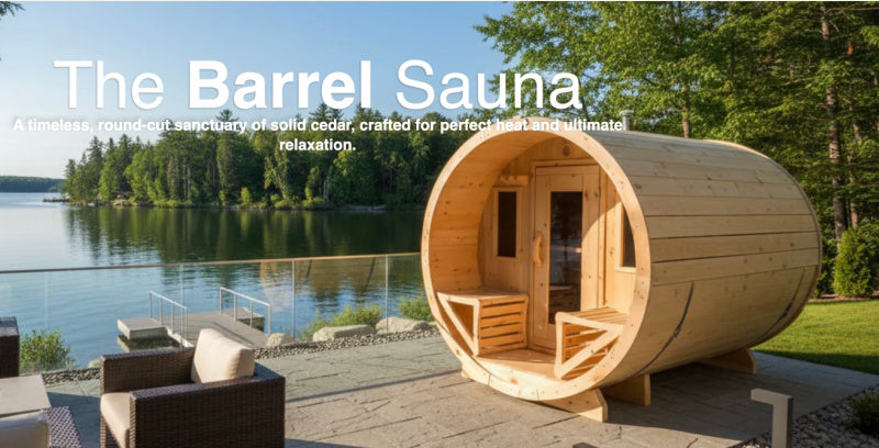 True North Electric Heated Barrel Sauna
