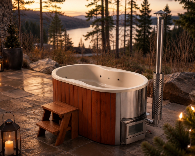 Calgary Wood Burning Hot Tub