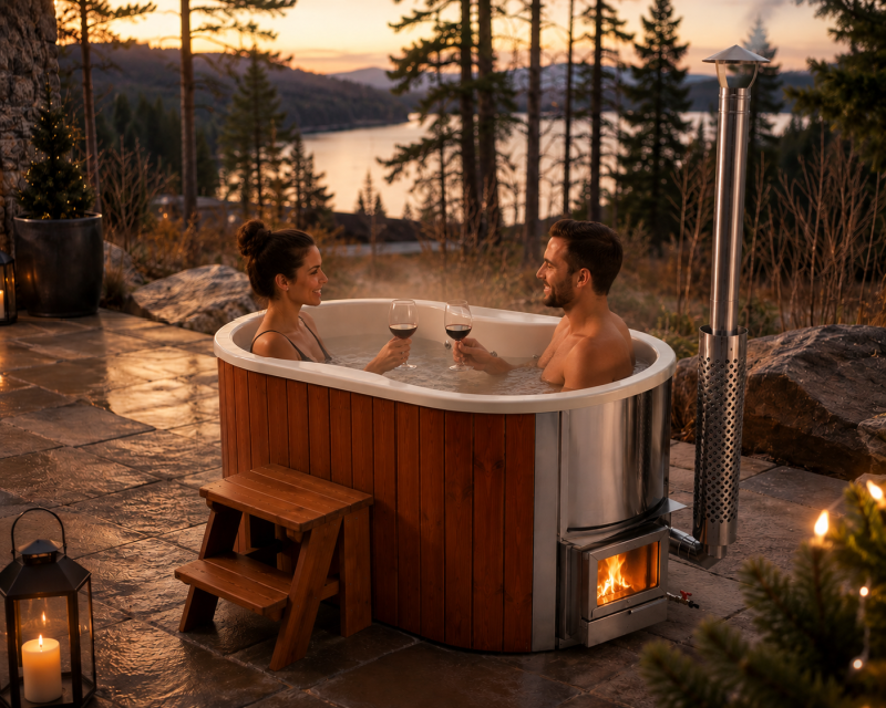 Calgary Wood Burning Hot Tub