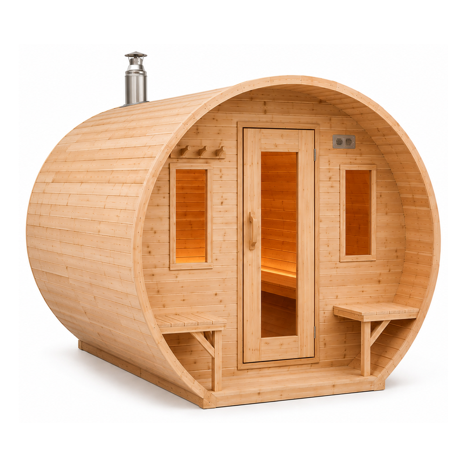 Elation Wood Burning Barrel Sauna