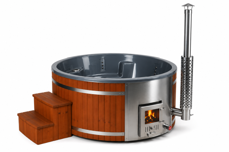 Jasper Hybrid Wood Burning Hot Tub