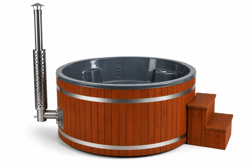 Jasper Hybrid Wood Burning Hot Tub