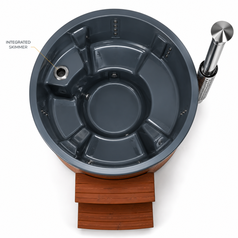 Jasper Hybrid Wood Burning Hot Tub