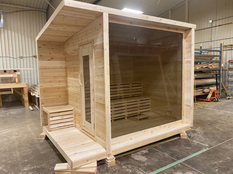 True North Jasper Electric Heated Cabin Sauna with Porch