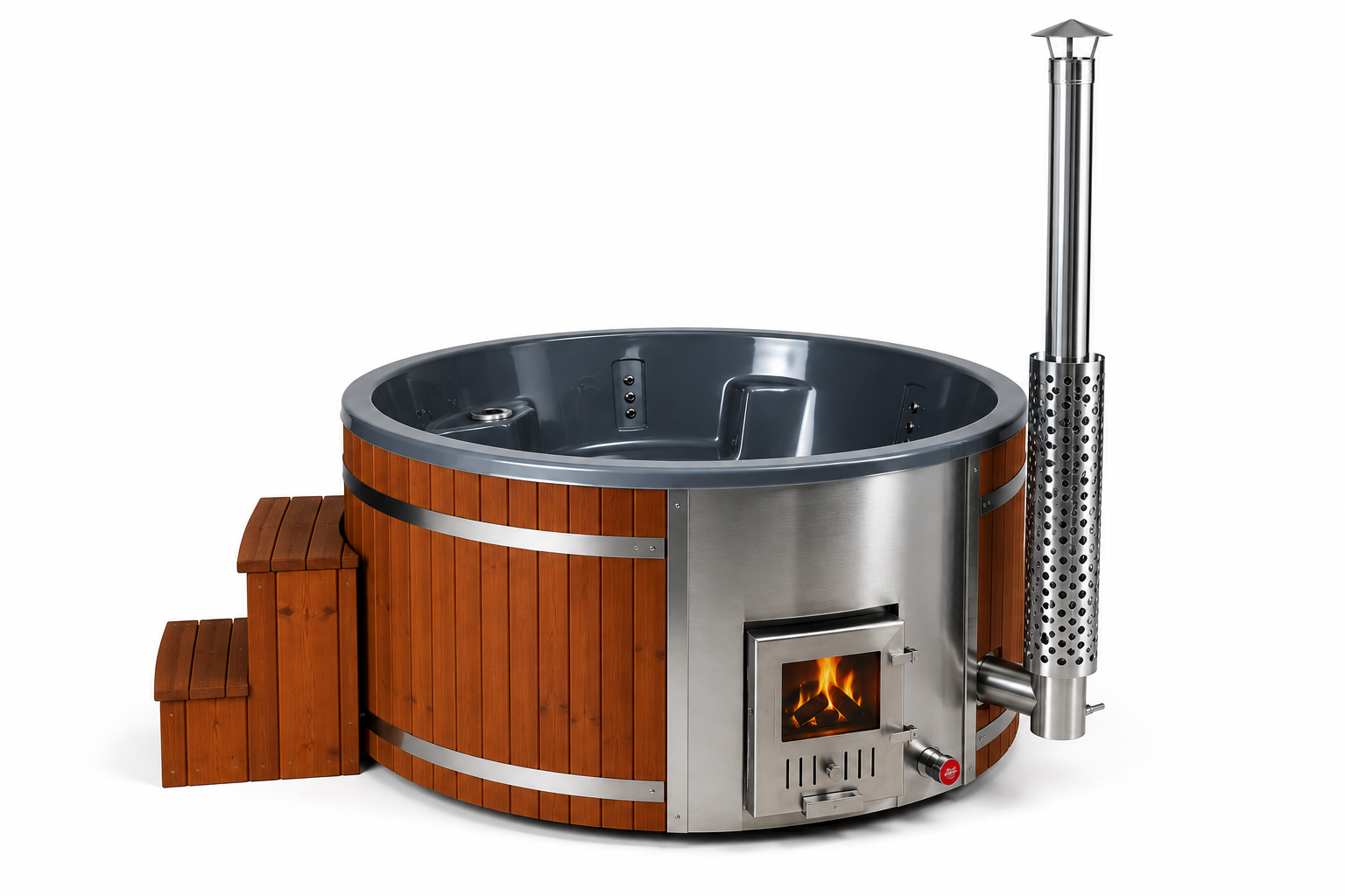 Jasper Hybrid Wood Burning Hot Tub