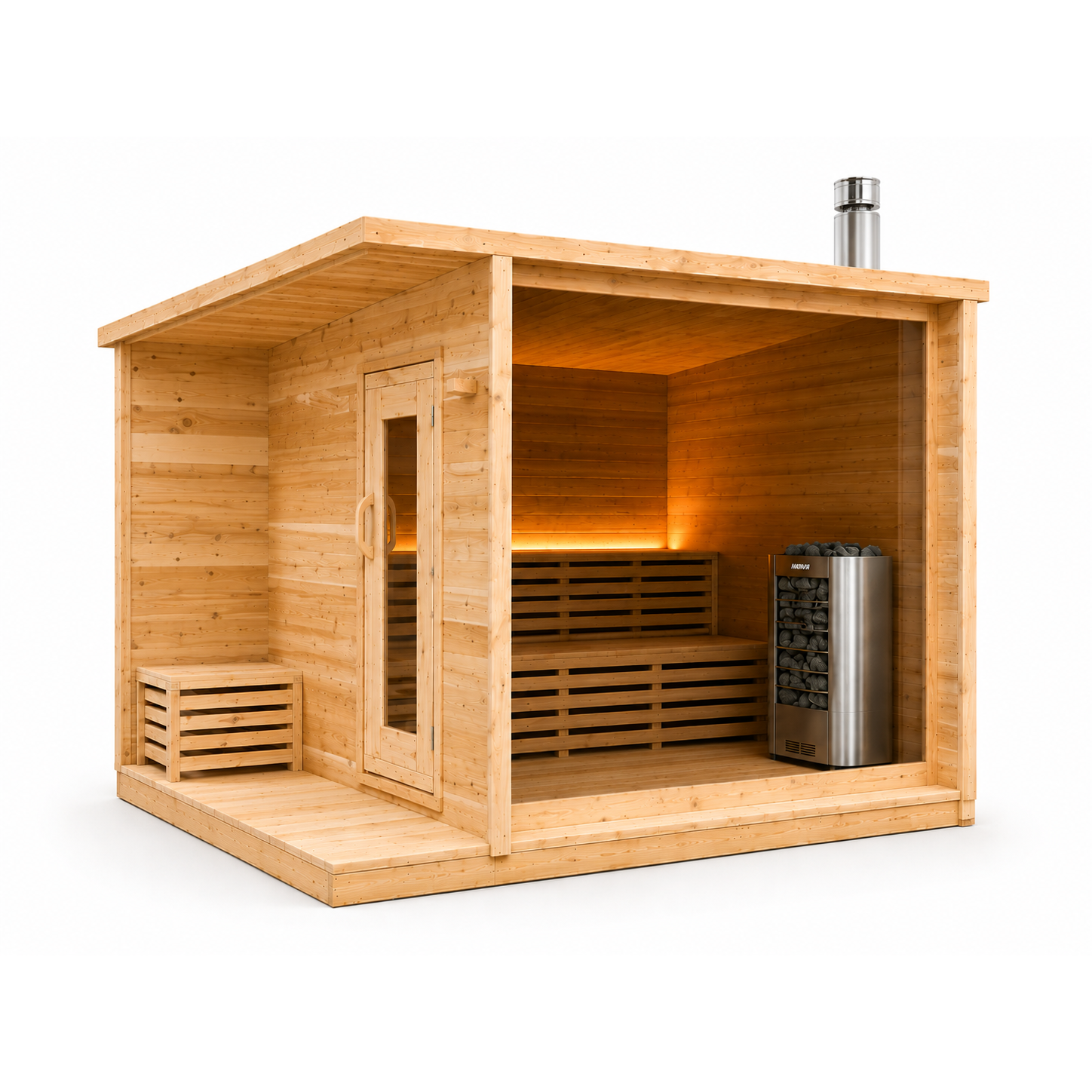 True North Jasper Wood Burning Cabin Sauna with Porch