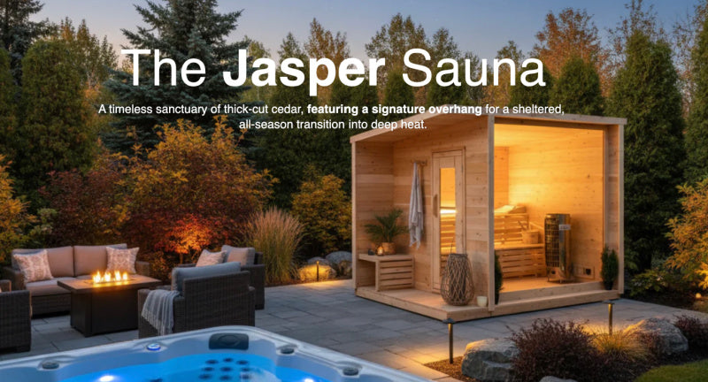 True North Jasper Electric Heated Cabin Sauna with Porch
