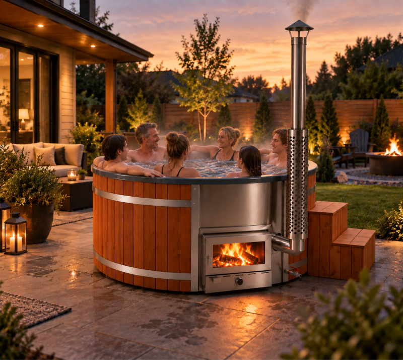 Montreal Wood Burning Hot Tub
