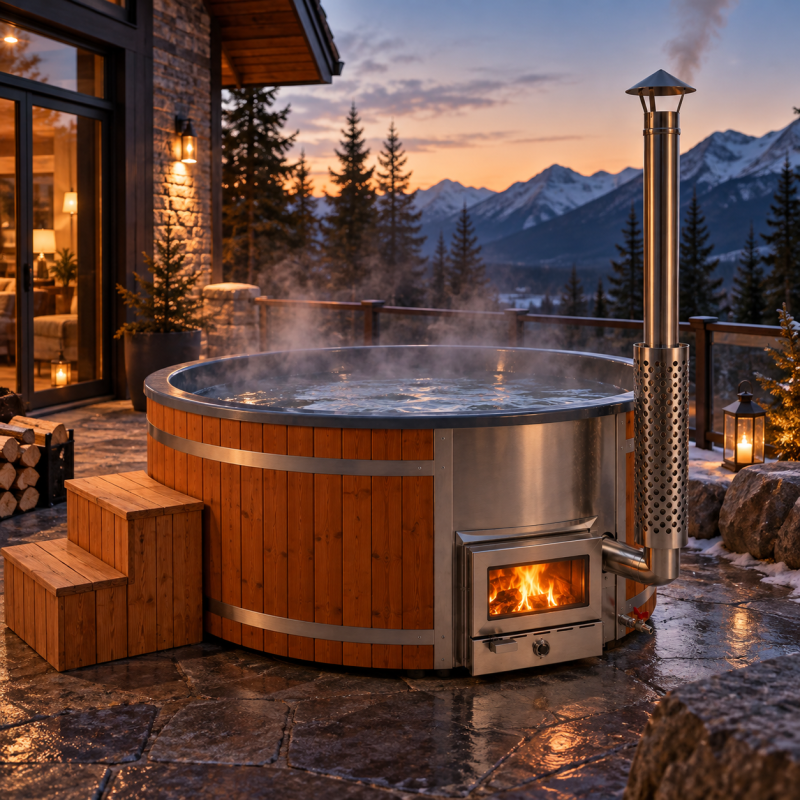 Montreal L Wood Burning Hot Tub