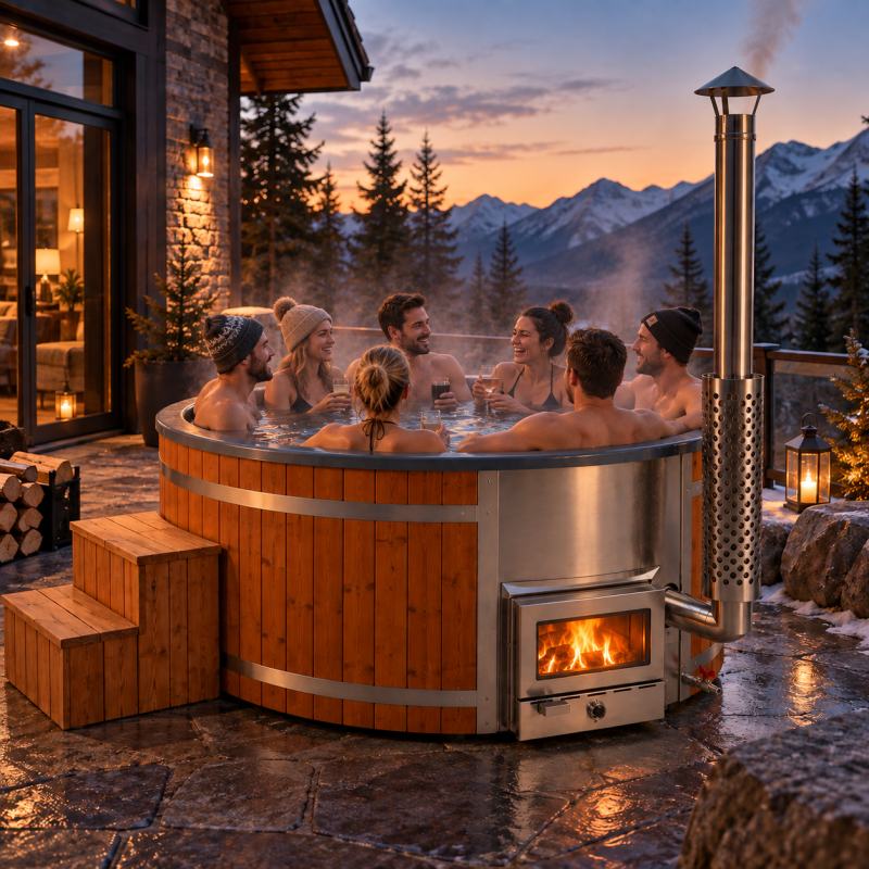 Montreal L Wood Burning Hot Tub