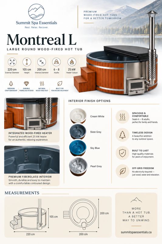 Montreal L Wood Burning Hot Tub