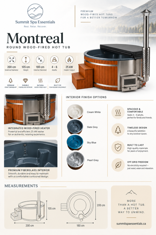 Montreal Wood Burning Hot Tub