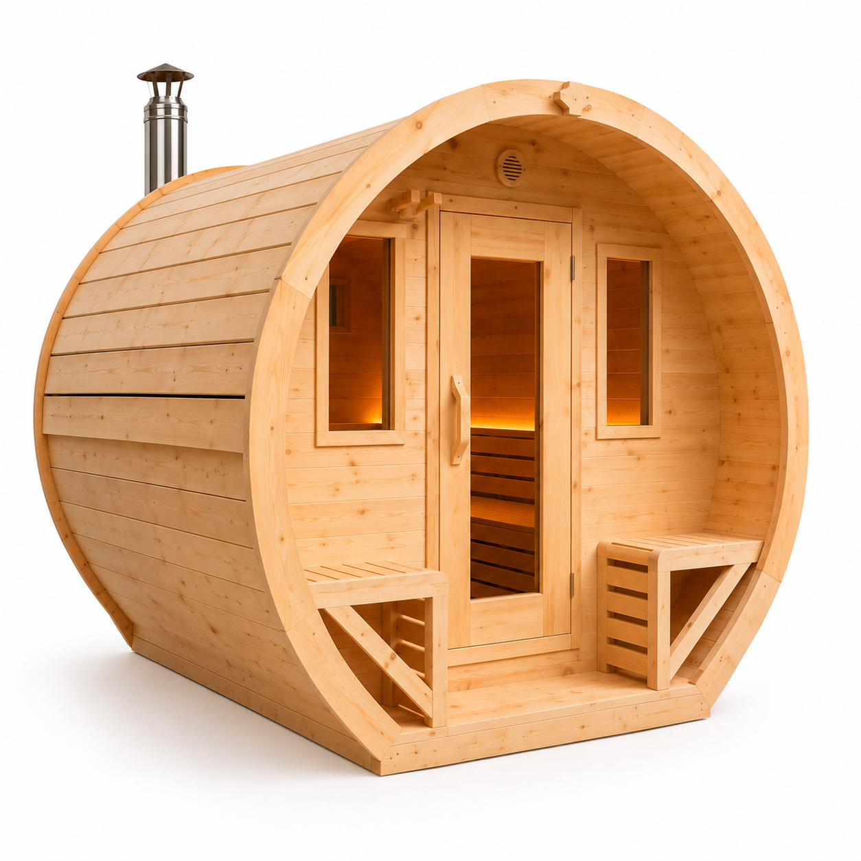 True North Schooner Wood Burning Barrel Sauna
