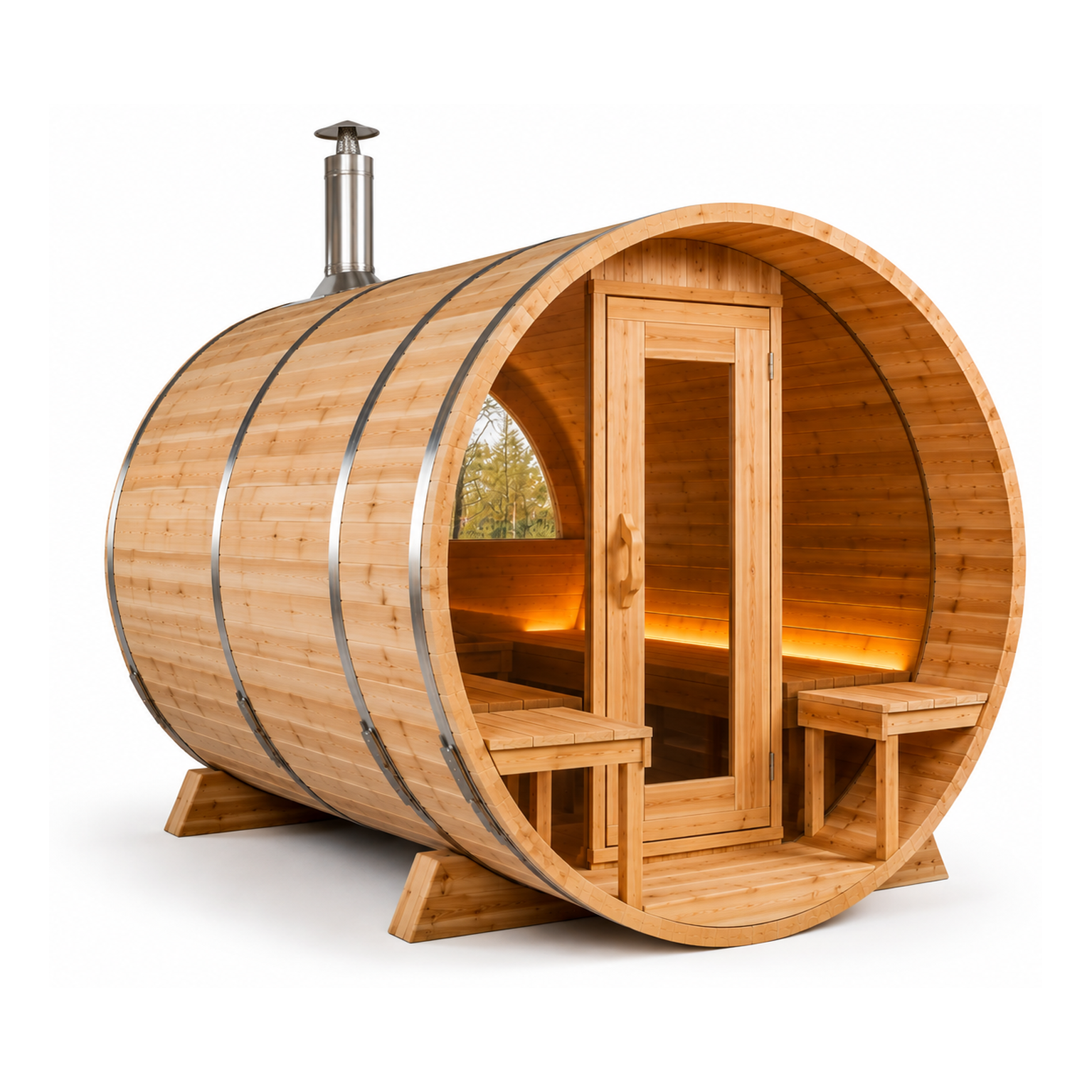 Serenity MP Wood Burning Barrel Sauna