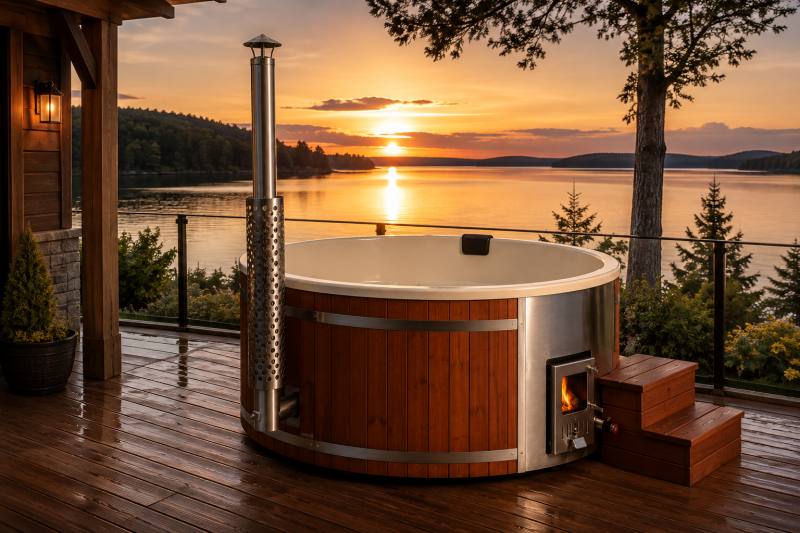 Toronto L Wood Burning Hot Tub