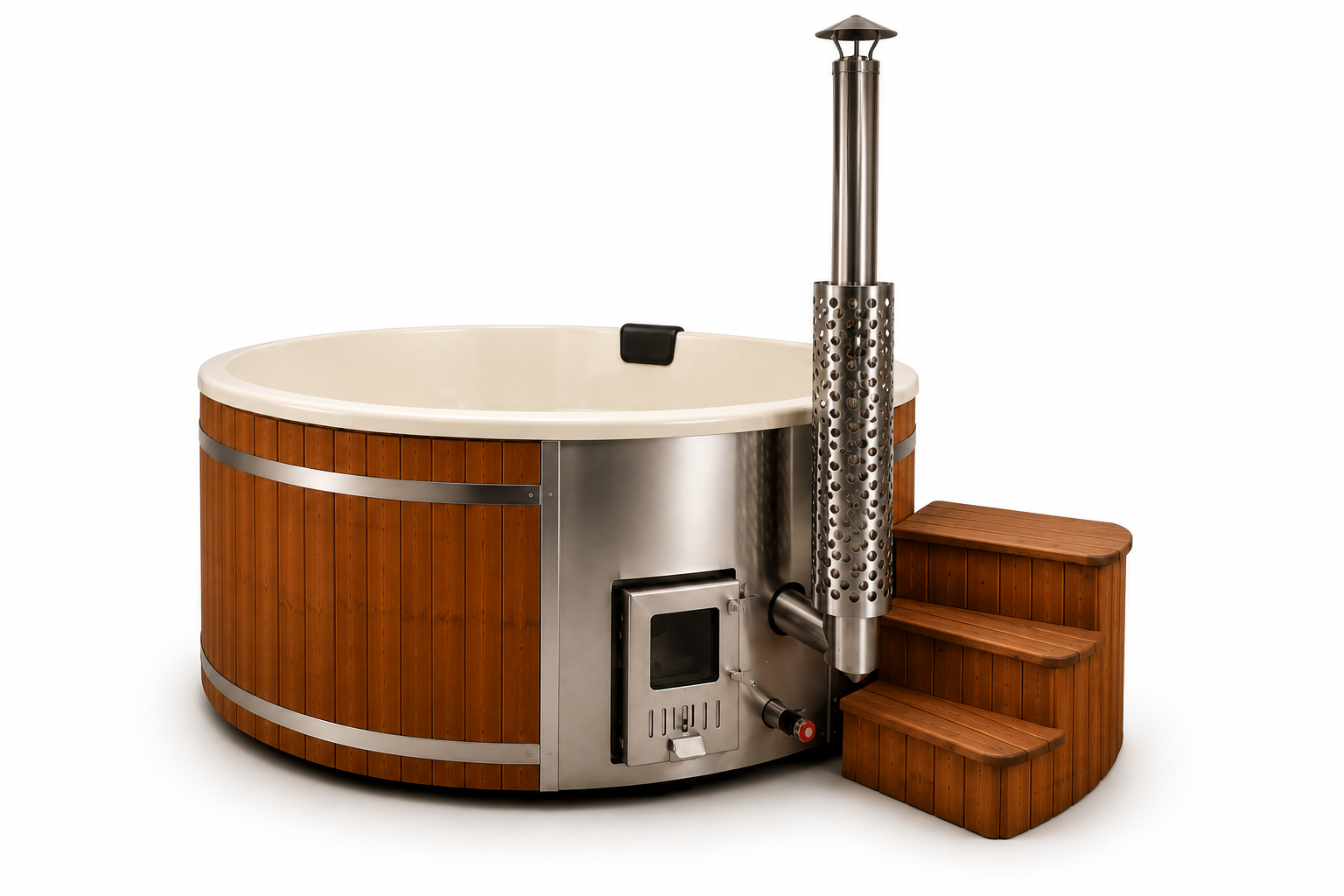 Toronto L Wood Burning Hot Tub