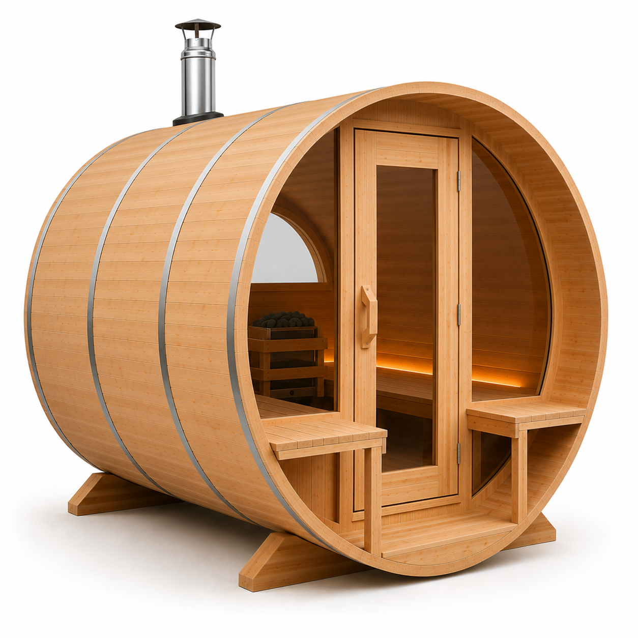 Tranquility MP Wood Burning Barrel Sauna