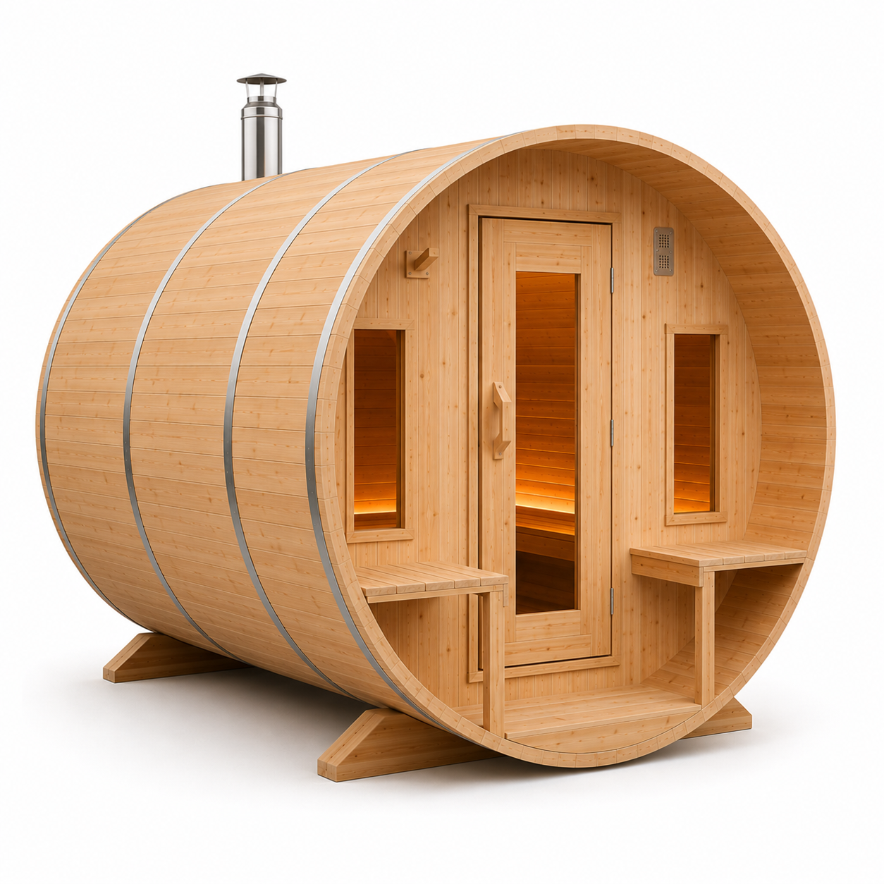 Tranquility Wood Burning Barrel Sauna