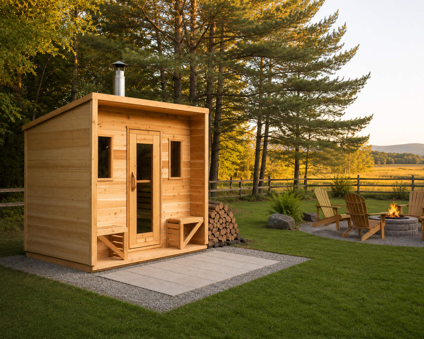 True North Wood Burning Cabin Sauna